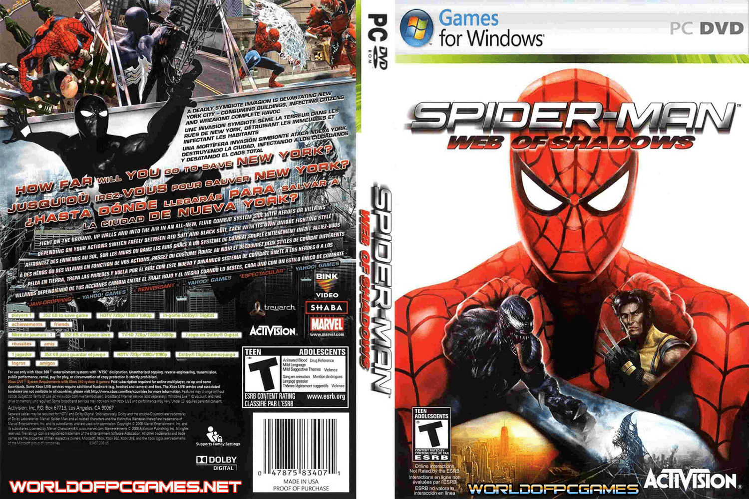 download spider man web of shadows pc